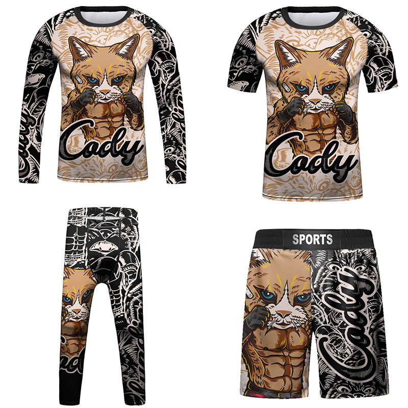 T Shirt Tight Fit - Bambini Bjj Rashguard Jiu t-shirt +